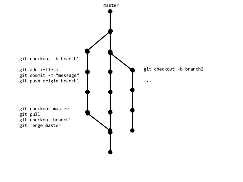 team workflow for git - branch